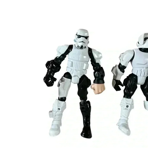 Hasbro Star Wars Hero Mashers Figure Lot Of 5  w Weapons Darth Vader Luke - Picture 4 of 8